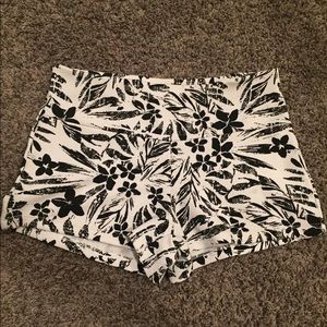 Black & White High Waisted Shorts